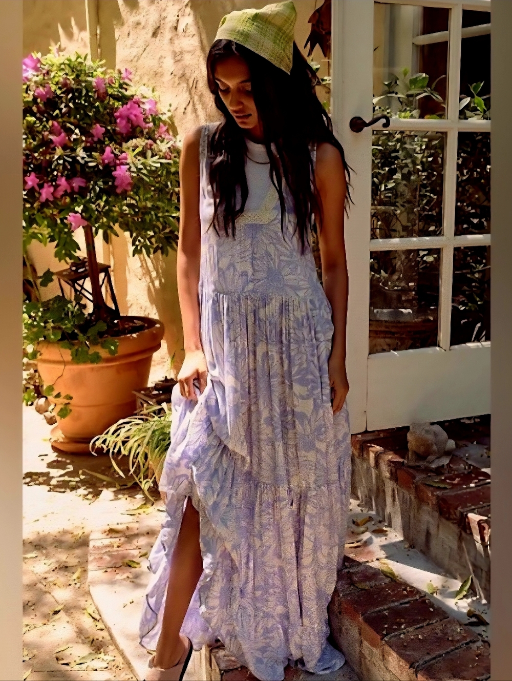 Free People maxi S Blue floral